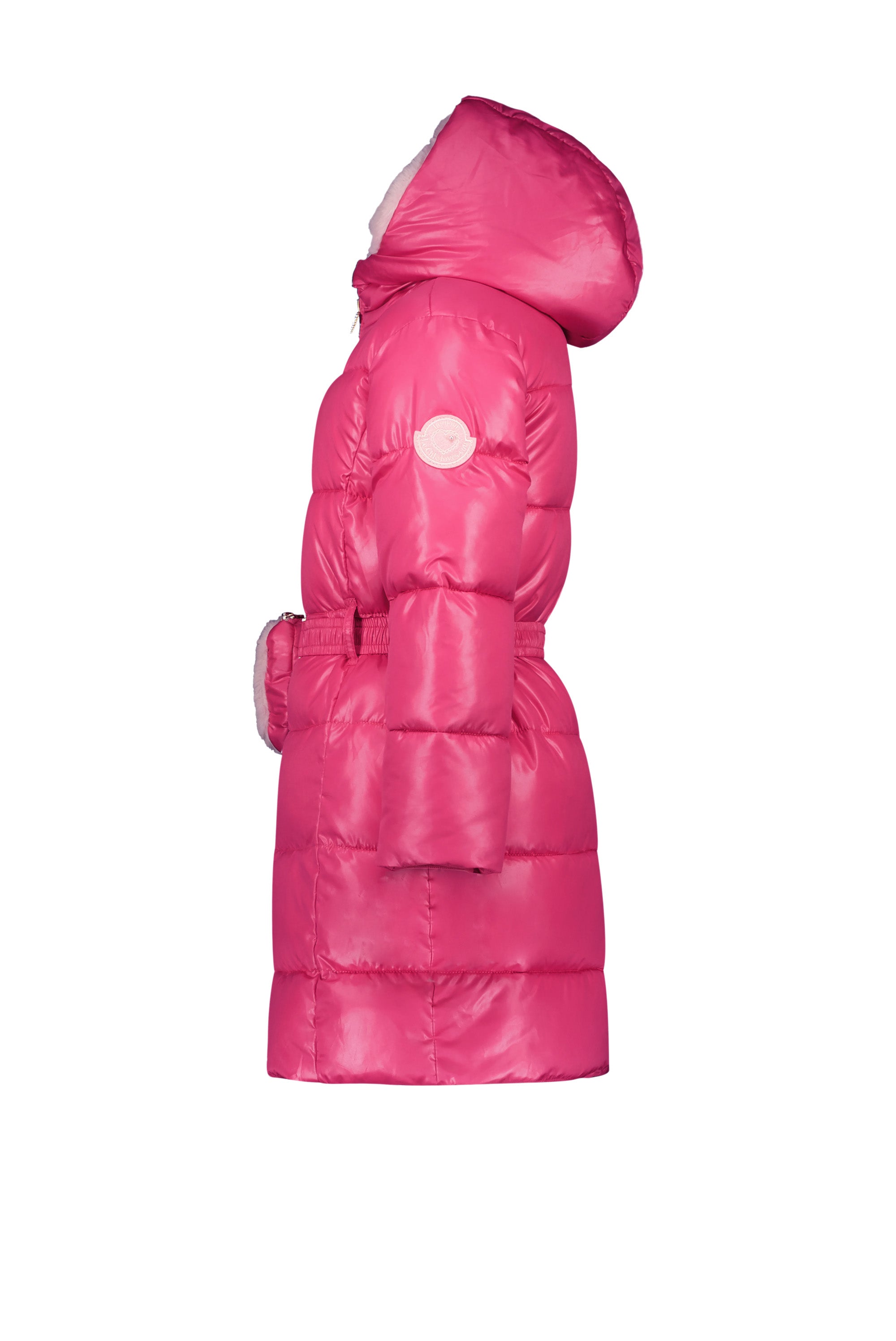 ♥ BIRDO ♥ furry bag &amp; belt coat *Tickle Me Pink*