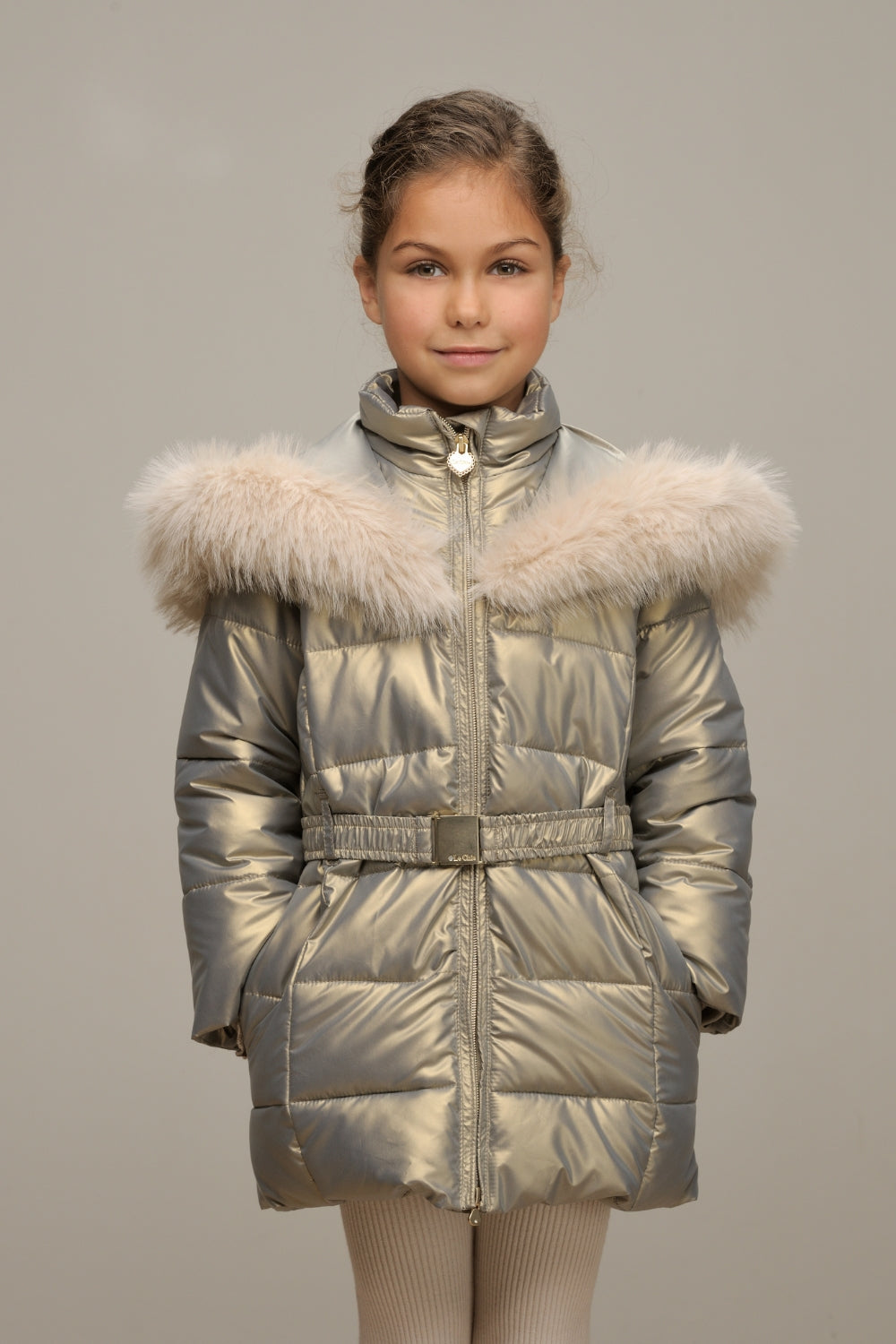 ♥ BODETTE ♥ fur-edged hood coat *Gorgeous Grey*