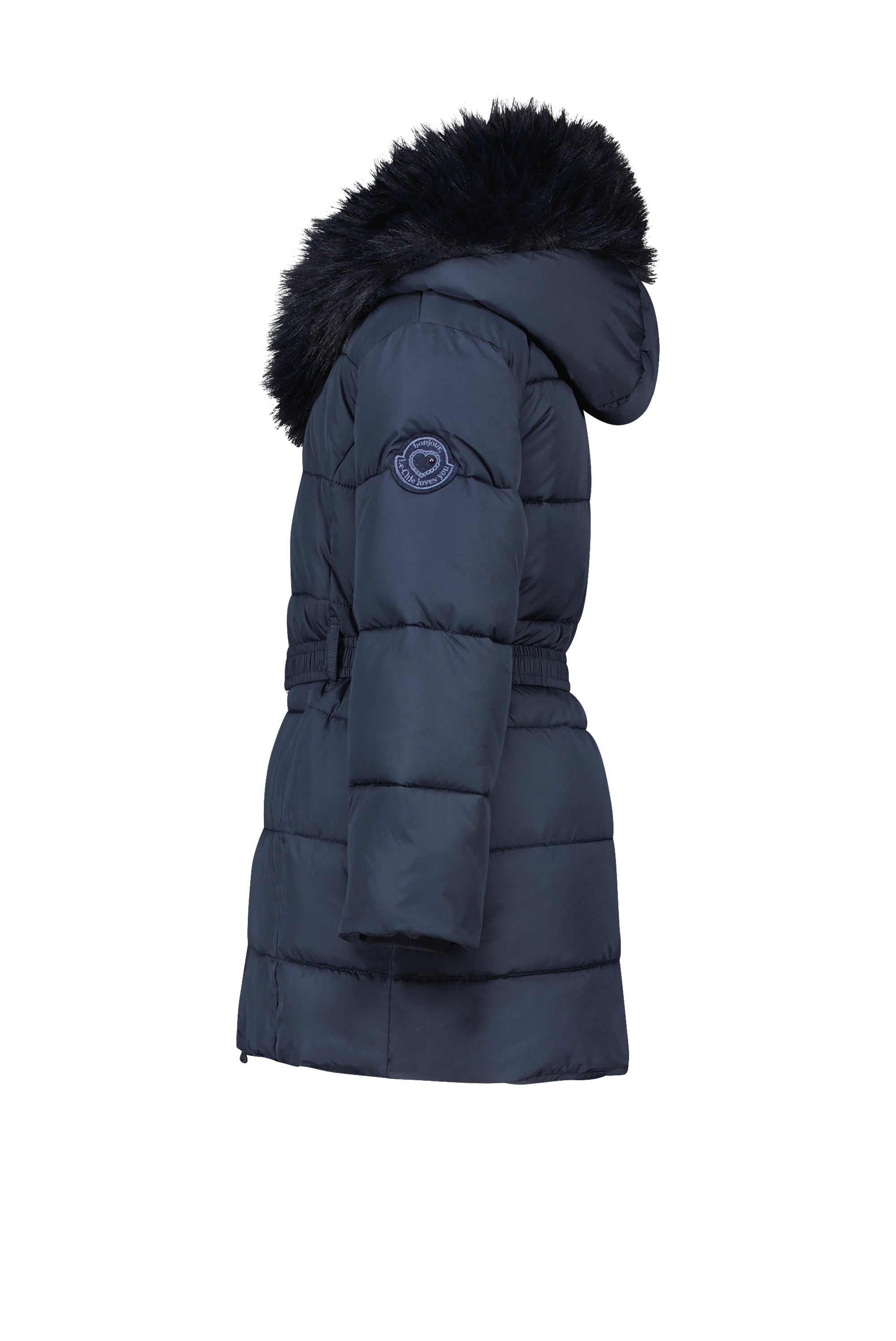 ♥ BODETTE ♥ fur-edged hood coat *Blue Navy*