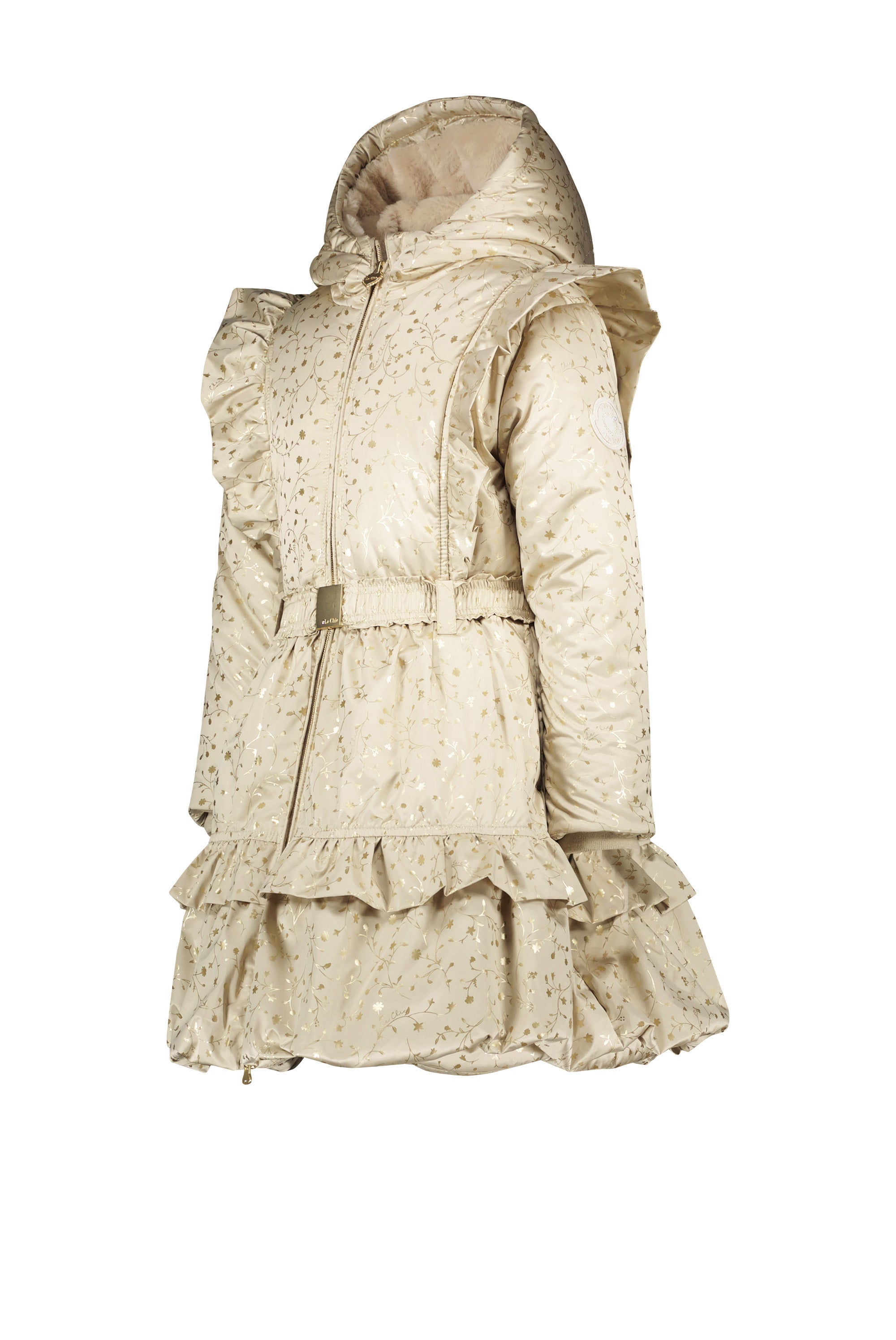 ♥ BANTALLE ♥ balloon-hem coat *Pearled Ivory &amp; Foil*