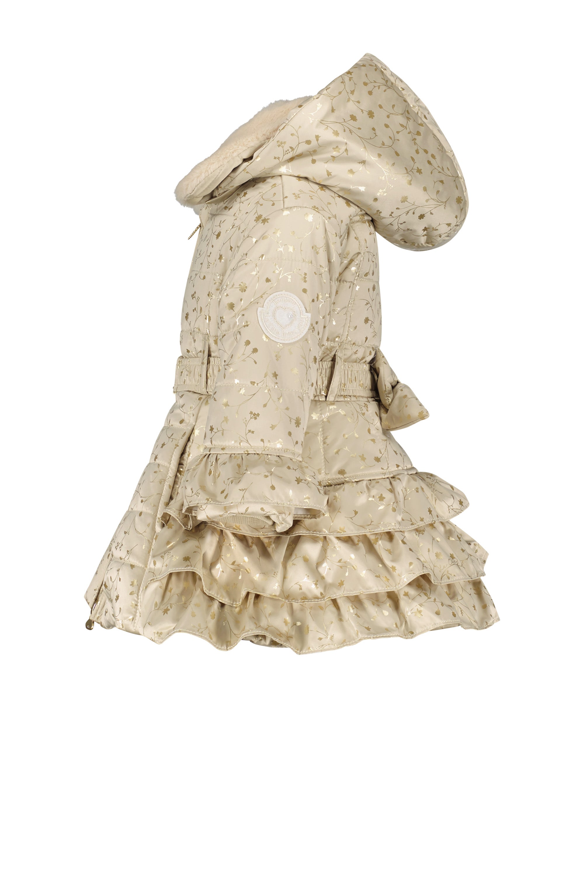 ♥ BALUCIA ♥ ruffle coat AOP *Pearled Ivory &amp; Foil*