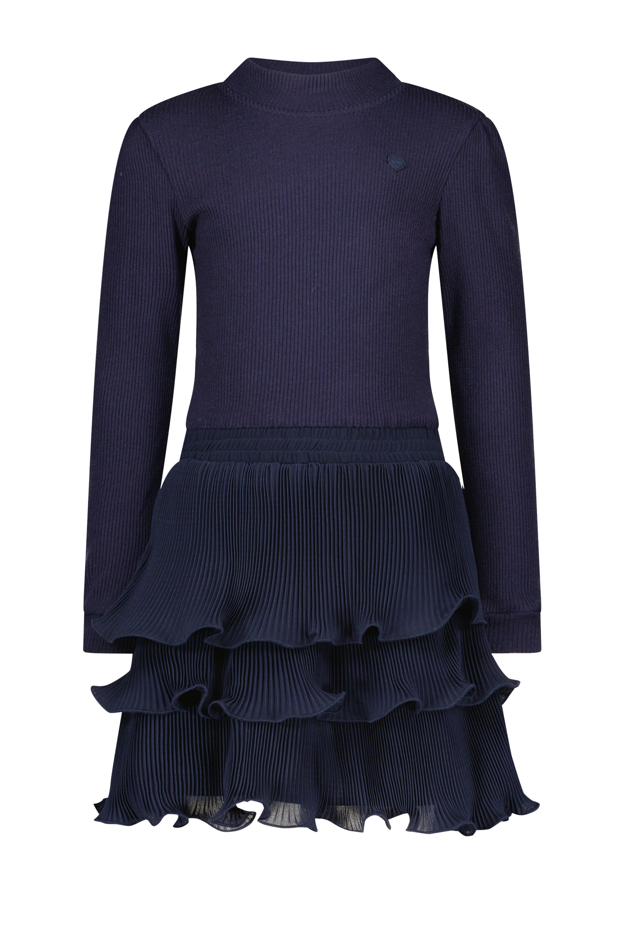 ♥ SONIQUE ♥ knit &amp; pleated dress *Blue Navy*