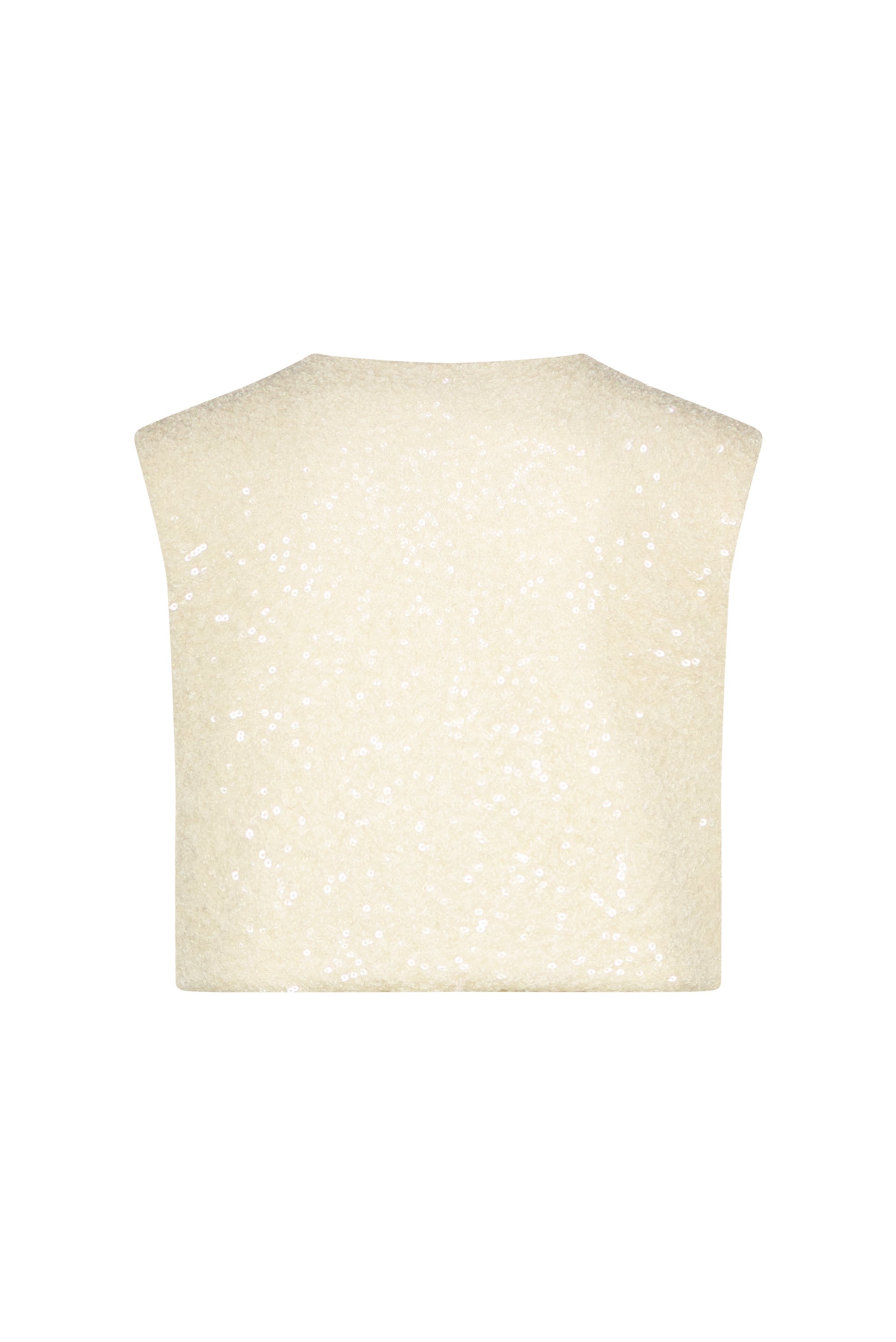 ♥ELOISE♥ spring sequins gilet *Pearled Ivory*