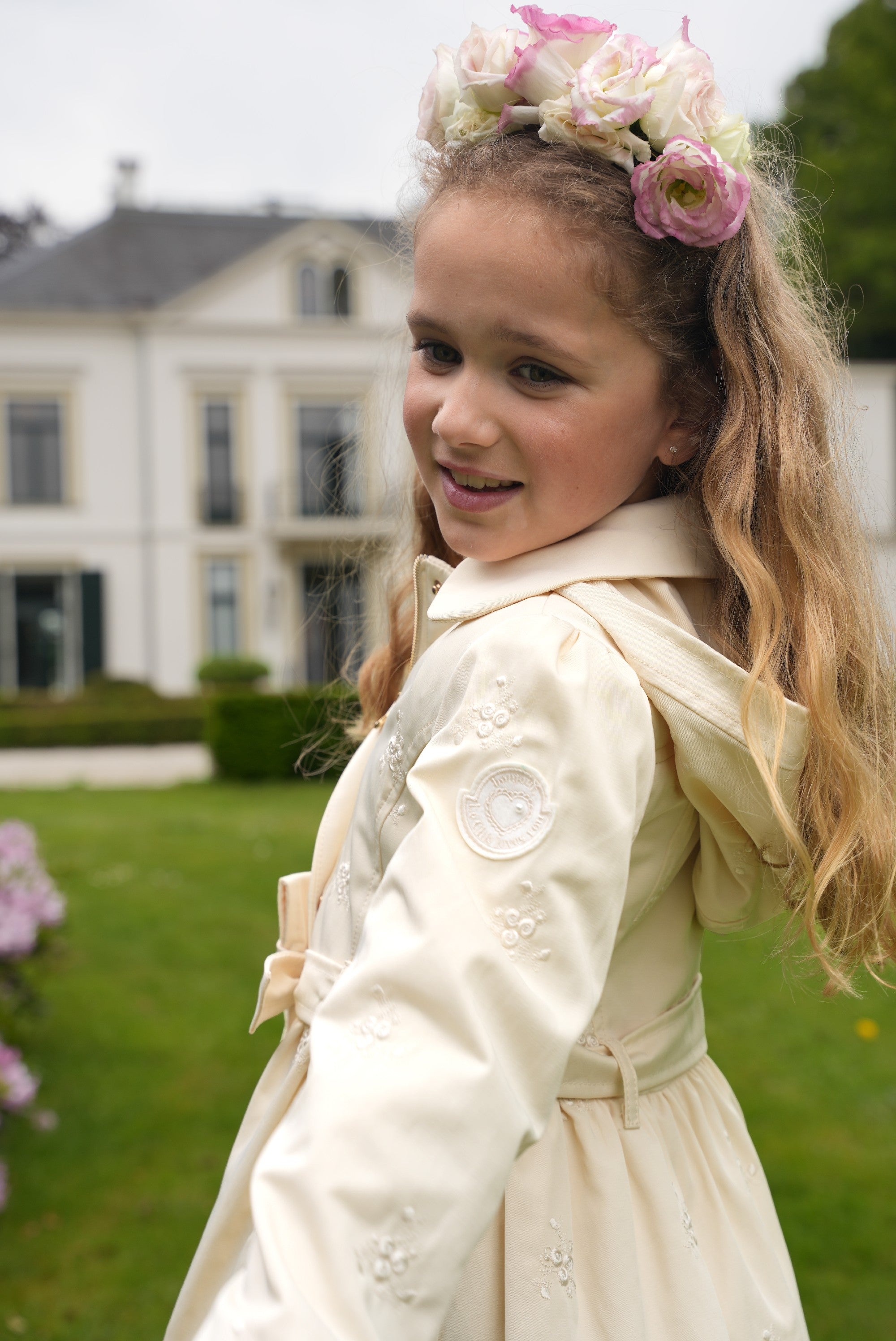 ♥BELSA♥ embroidered summer coat *Pearled Ivory*