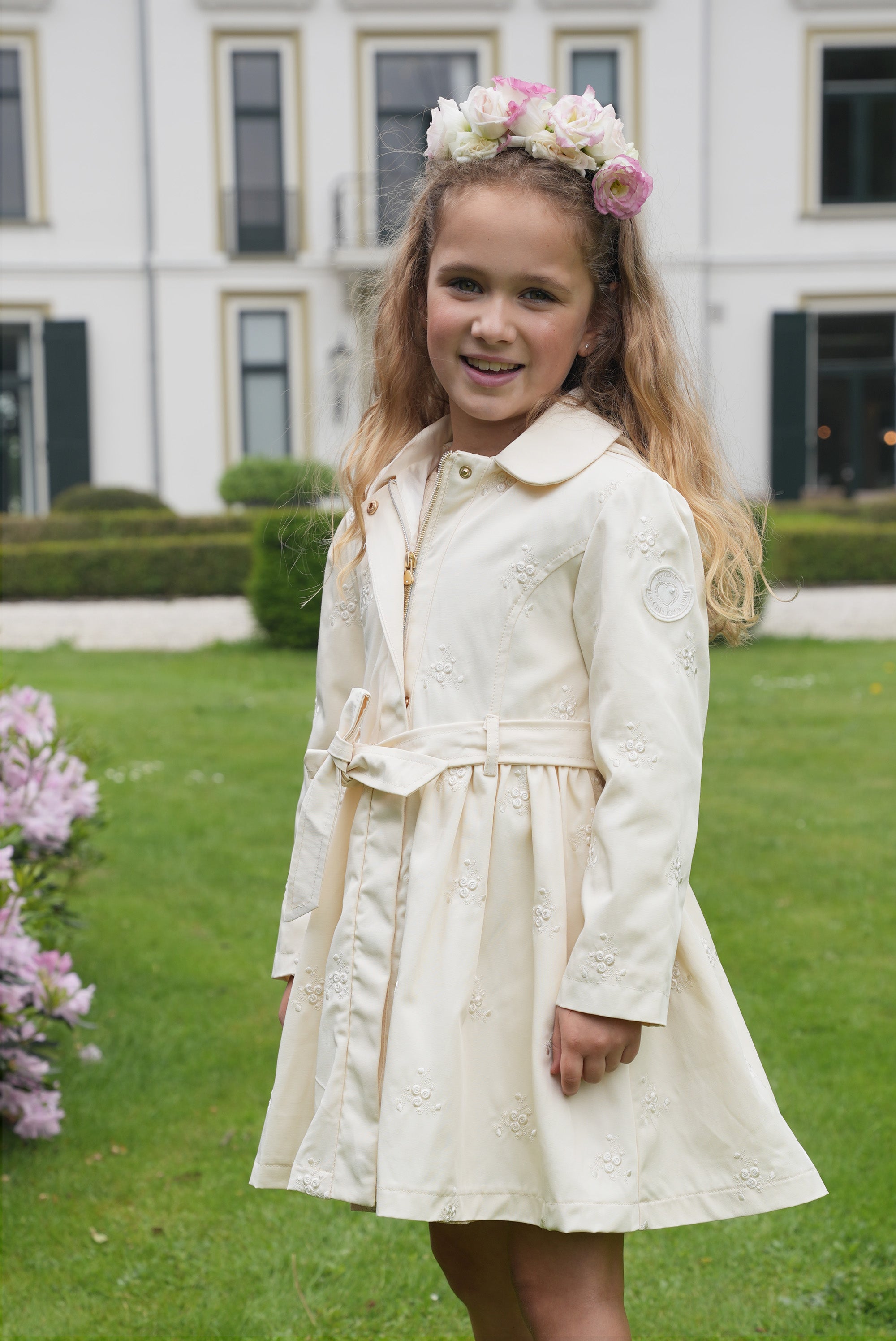 ♥BELSA♥ embroidered summer coat *Pearled Ivory*