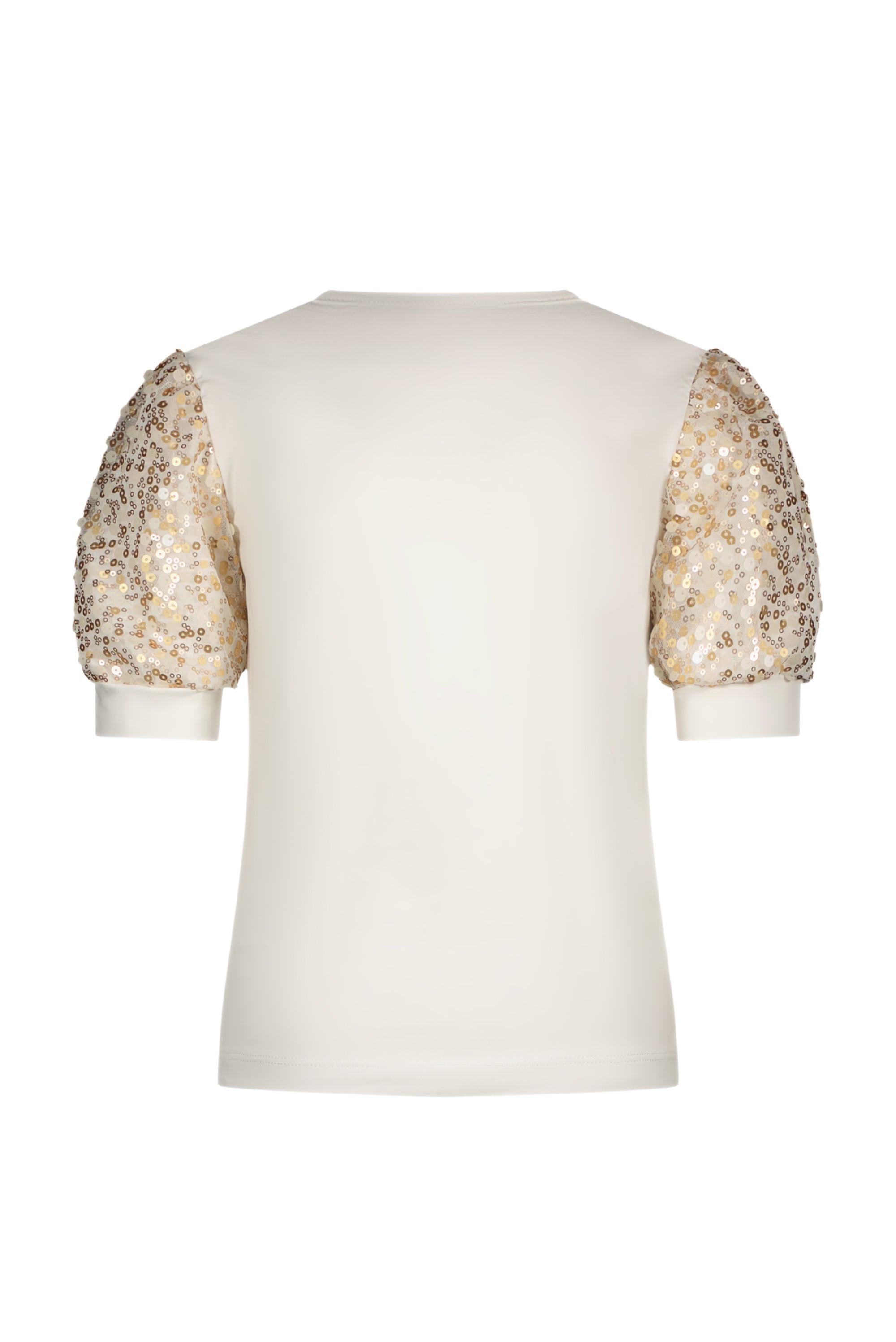 ♥NOSHANY♥ ombre-sequins T-shirt *Off White*