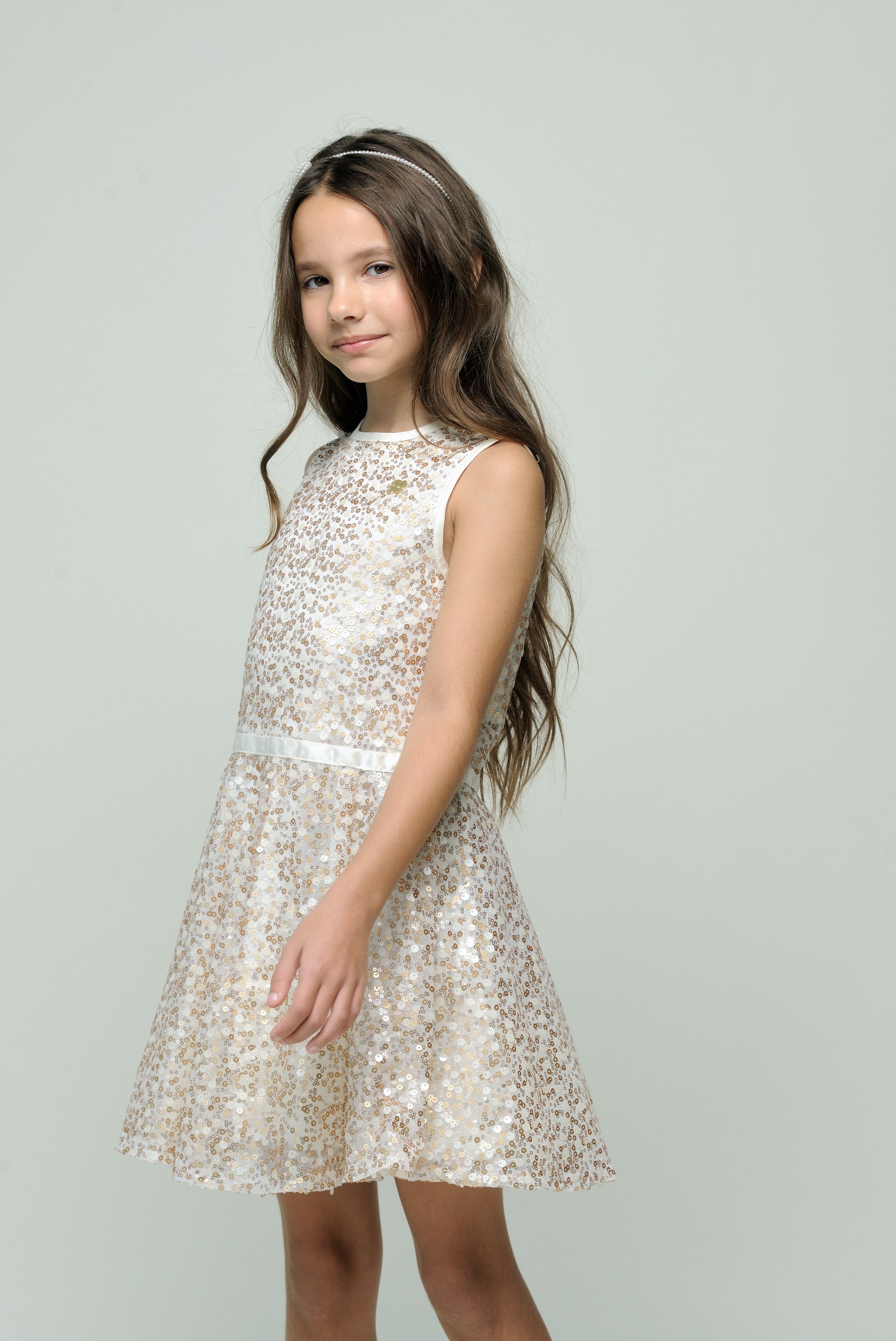 ♥SYMPHONY♥ ombre-sequins dress *Gold Rush*