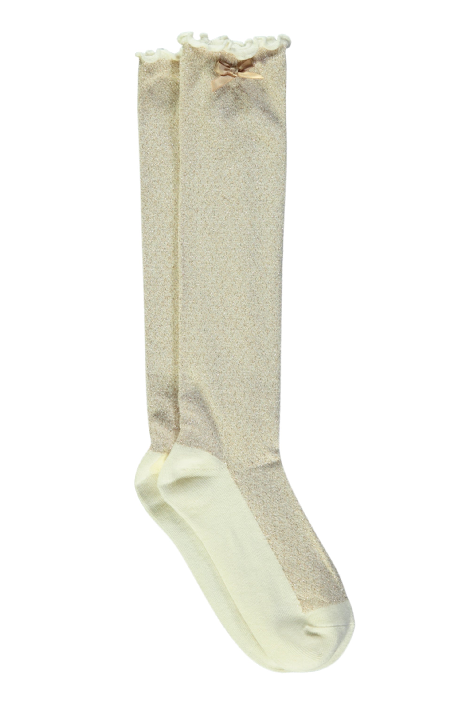 ♥RHONDA♥ glitter knee-sock *Pearled Ivory*