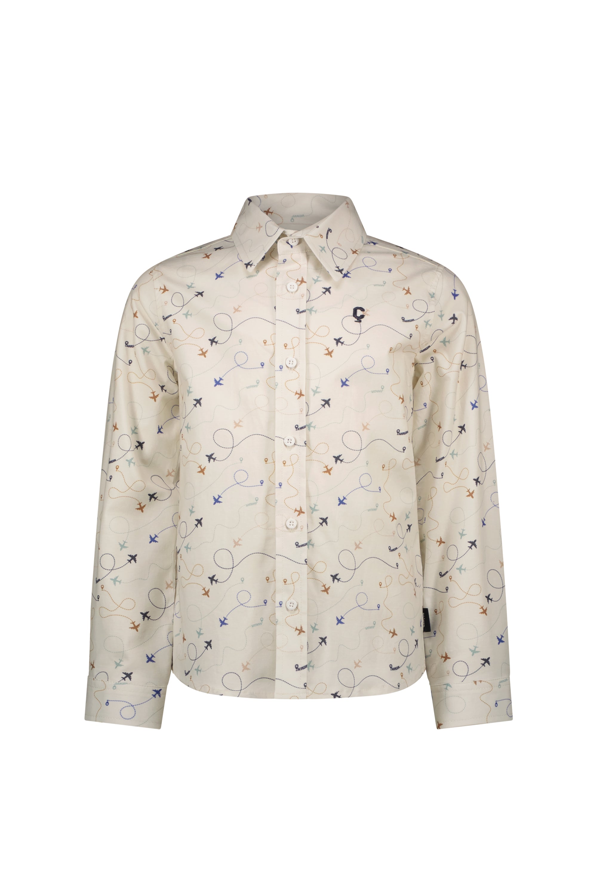 EVAN fitted AOP Garçon shirt *White*