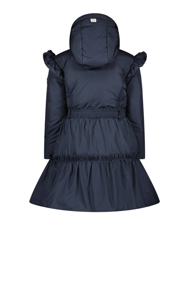 Le chic 2025 navy ruffle coat